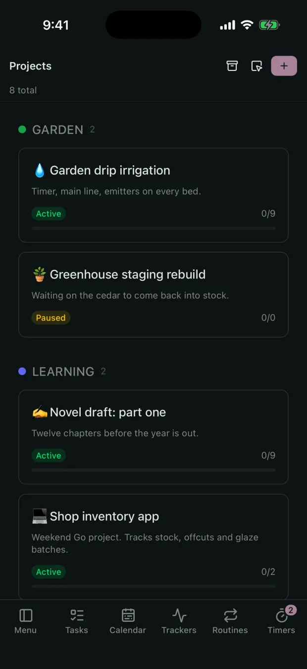 A Glydin project on a phone